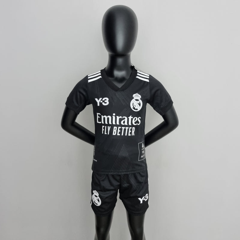 Kit Infantil Real Madrid Edição Especial Y3 Preta - 22/23