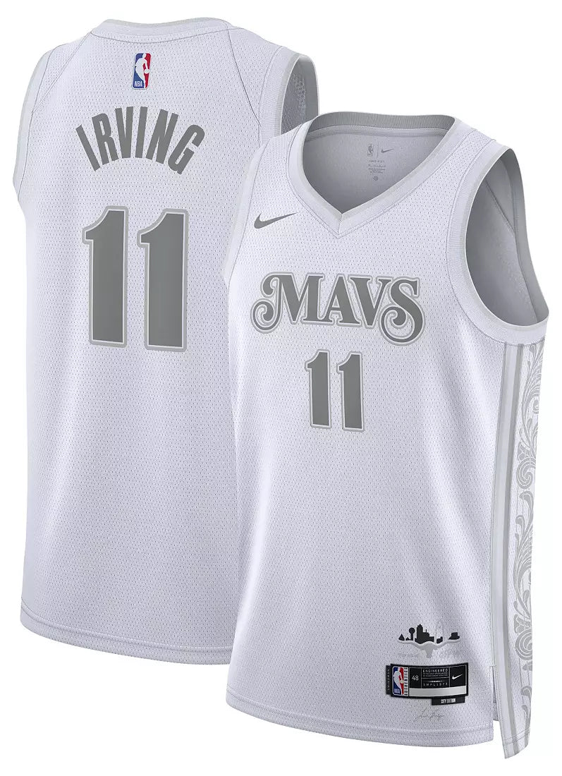 Camisa NBA Dallas Mavericks City Edition 24/25 Swingman Jersey Kyrie Irving 11 Branca