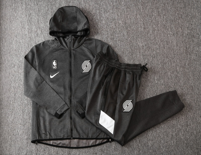 Conjunto Nike NBA - Therma Flex Portland Trail Blazer Preto Treino