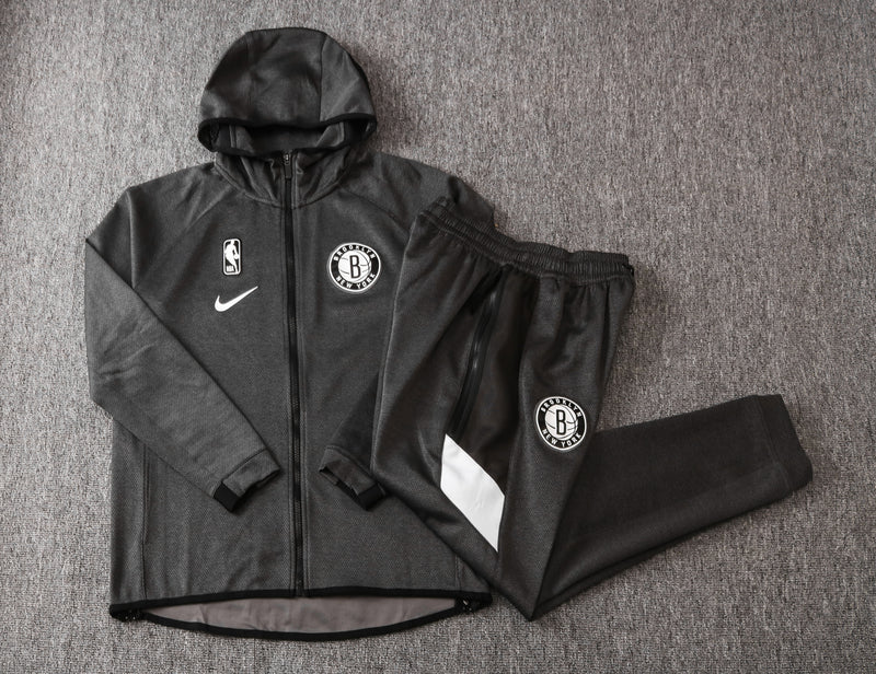 Conjunto Nike NBA - Therma Flex Brooklyn Nets Preto Treino