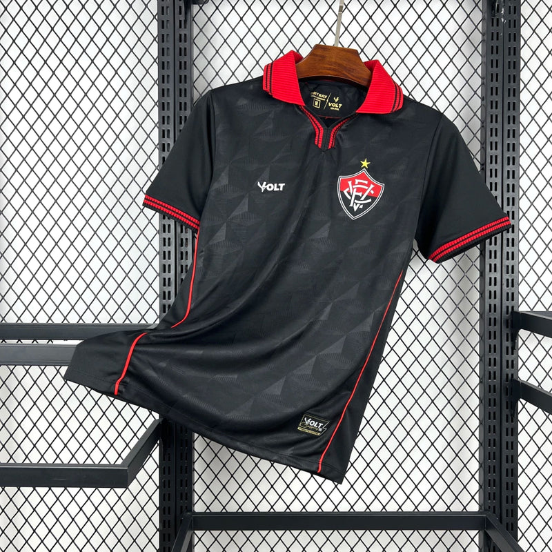Camisa Vitória III - 25/26 - Versão Torcedor Masculina - Vermelha e Preta