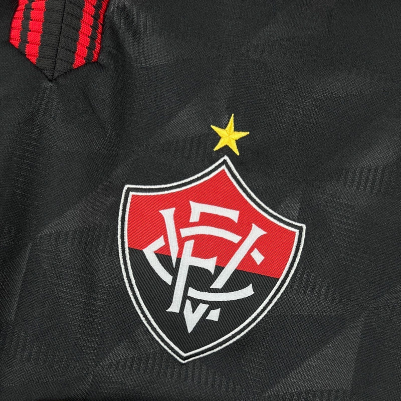 Camisa Vitória III - 25/26 - Versão Torcedor Masculina - Vermelha e Preta