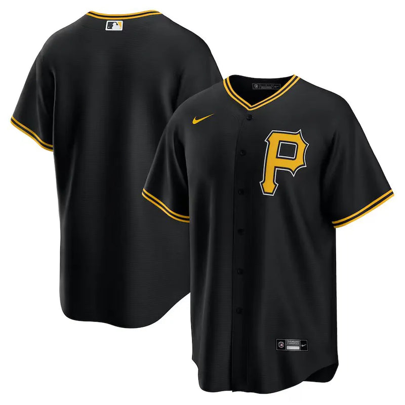 Camisa MLB - Pittsburgh Pirates Black - Alternate Torcedor Masculina Preta