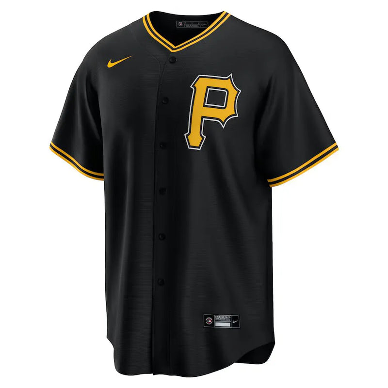 Camisa MLB - Pittsburgh Pirates Black - Alternate Torcedor Masculina Preta