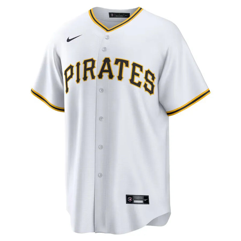 Camisa MLB - Pittsburgh Pirates White Home - Torcedor Masculina Branca