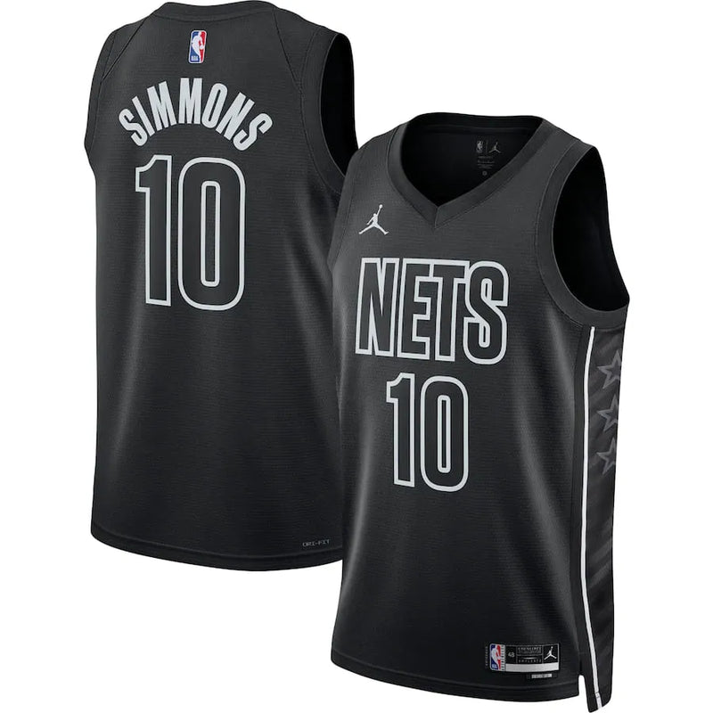 Camisa NBA Brooklyn Nets Jordan Statement Edition Swingman Jersey Preta Ben Simmons 10
