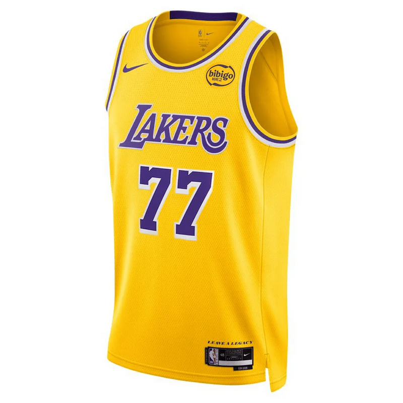Camisa NBA Los Angeles Lakers - Icon Edition Swingman Jersey Luka Doncic 77 Amarela