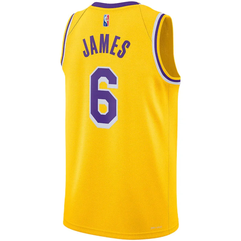 Camisa NBA Los Angeles Lakers Icon - Edition 21/22 LeBron James 6 Swingman Jersey