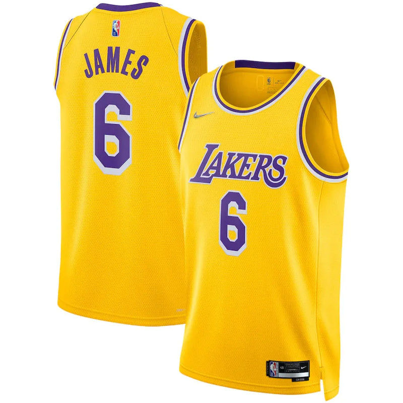 Camisa NBA Los Angeles Lakers Icon - Edition 21/22 LeBron James 6 Swingman Jersey