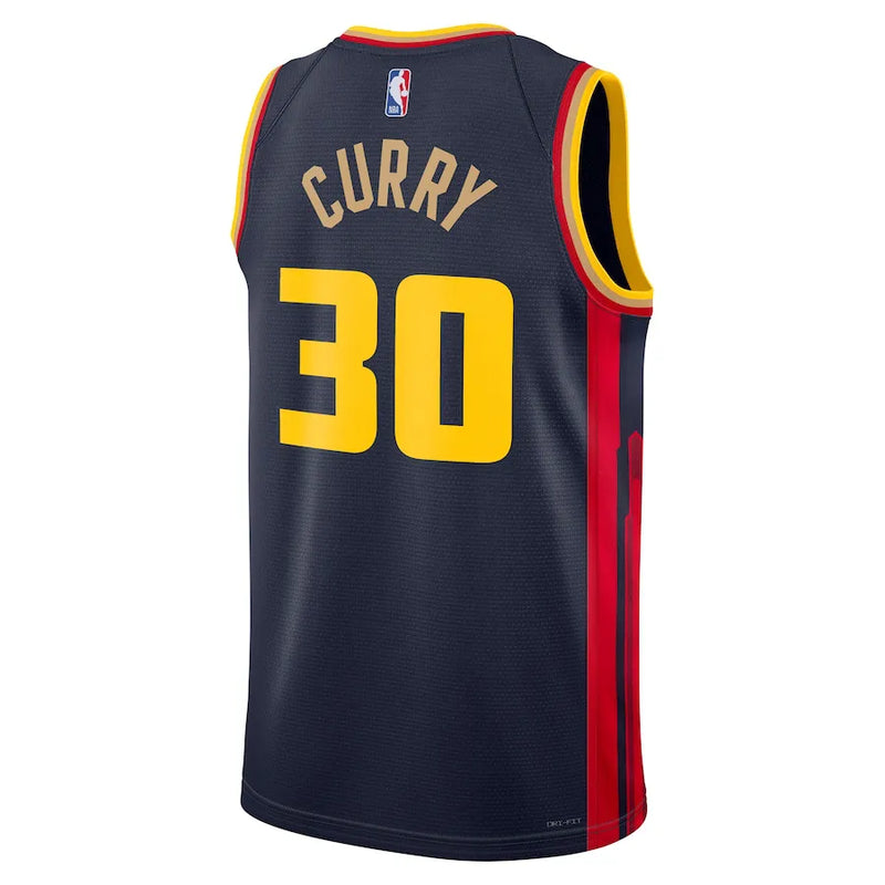 Camisa NBA Golden State Warriors Navy City - Edition 24/25 Swingman Jersey Stephen Curry 30