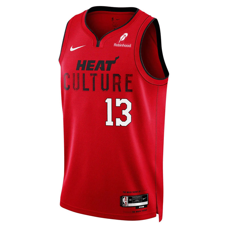 Camisa NBA Miami Heat City Edition 25/26 Swingman Jersey Bam Adebayo 13 Vermelha