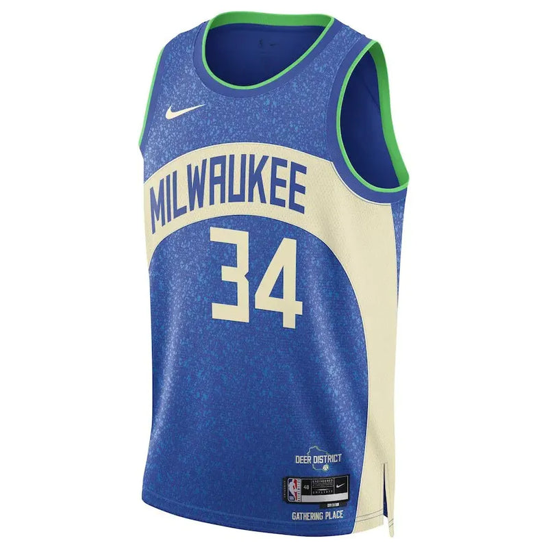 Camisa NBA Milwaukee Bucks City - Edition 23/24 Swingman Jersey Giannis Antetokounmpo 34