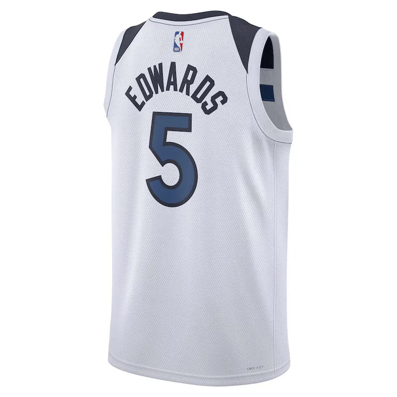 Camisa NBA Minnesota Timberwolves Association - Edition Swingman Jersey Anthony Edwards 5 Branca