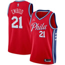 Camisa NBA Philadelphia 76ers Jordan Statement Edition Swingman Jersey Vermelha Joel Embiid 21