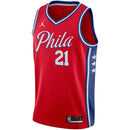 Camisa NBA Philadelphia 76ers Jordan Statement Edition Swingman Jersey Vermelha Joel Embiid 21