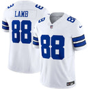 Camisa NFL Dallas Cowboys Vapor F.U.S.E Limited CeeDee Lamb 88 Branca Masculina