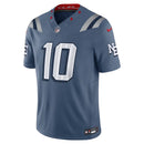 Camisa NFL New England Patriots Drake Maye 10 Rivalries Collection Limited 2025 Azul Acinzentado Masculina