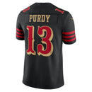 Camisa NFL San Francisco 49ers Brock Purdy 13 Rivalries Collection Limited 2025 Preta Masculina