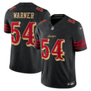 Camisa NFL San Francisco 49ers Fred Warner 54 Rivalries Collection Limited 2025 Preta Masculina