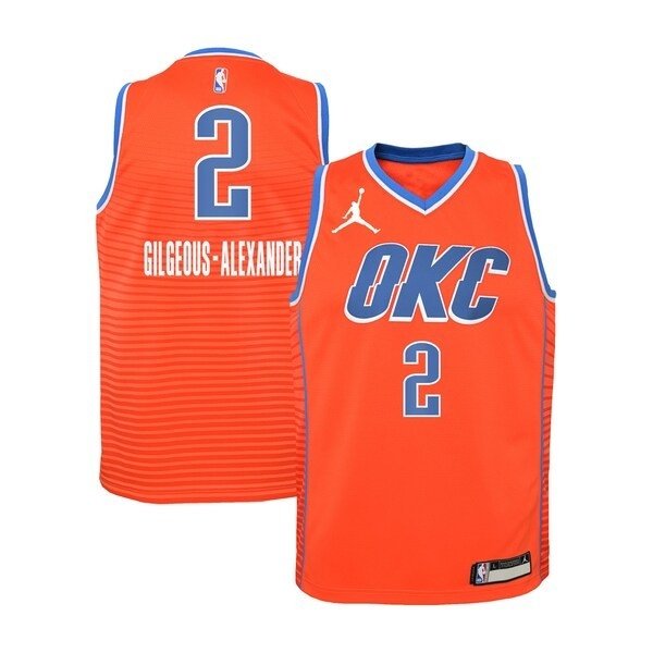 Camisa NBA Oklahoma City Thunder Statement - Edition Swingman Jersey Laranja Shai Gilgeous-Alexander 2