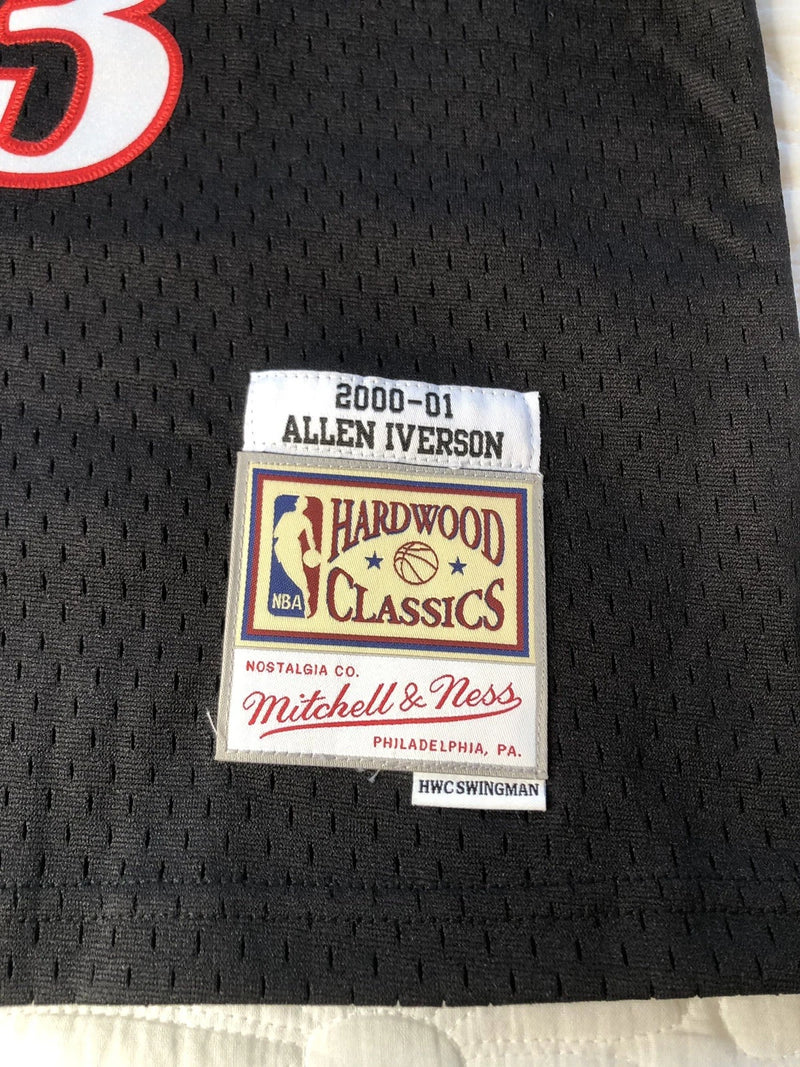 Preschool Philadelphia 76ers Allen Iverson Mitchell & Ness Black 2000-2001 Hardwood Classics Throwback Team Jersey